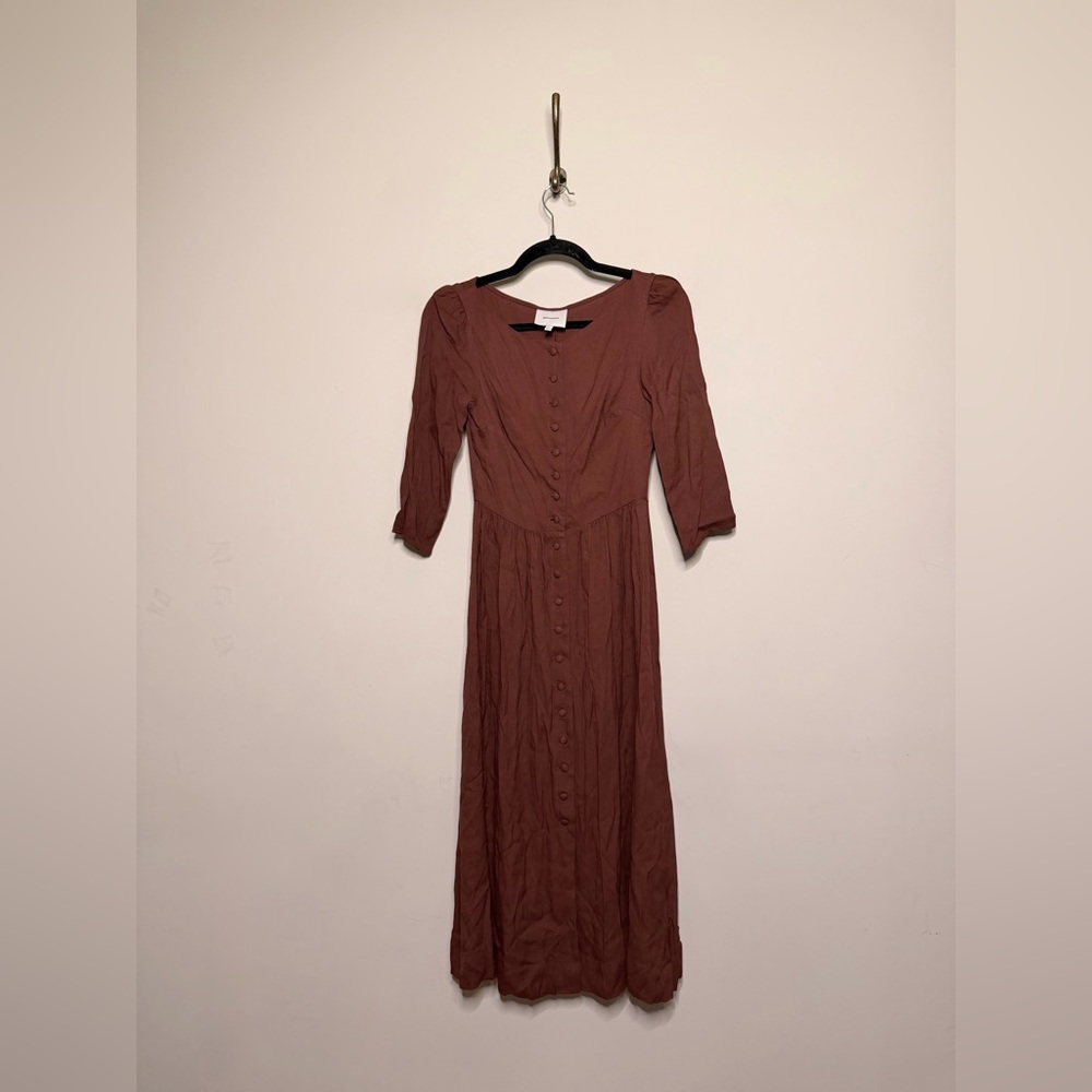 Reformation Adair Dress in Fig Jam - Picture 5 of 7